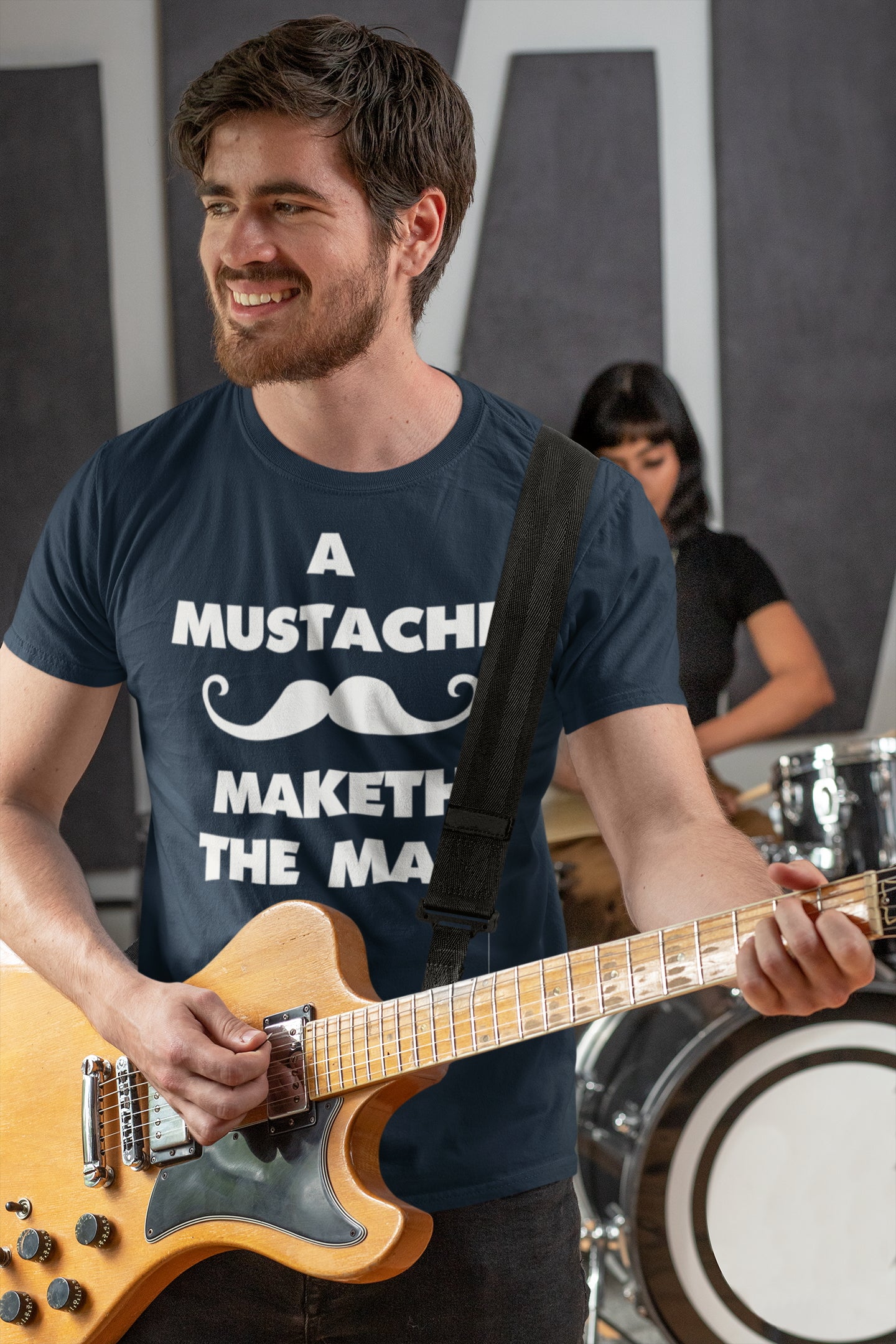 A Mustache Maketh The Man. American version - Short-Sleeve T-Shirt
