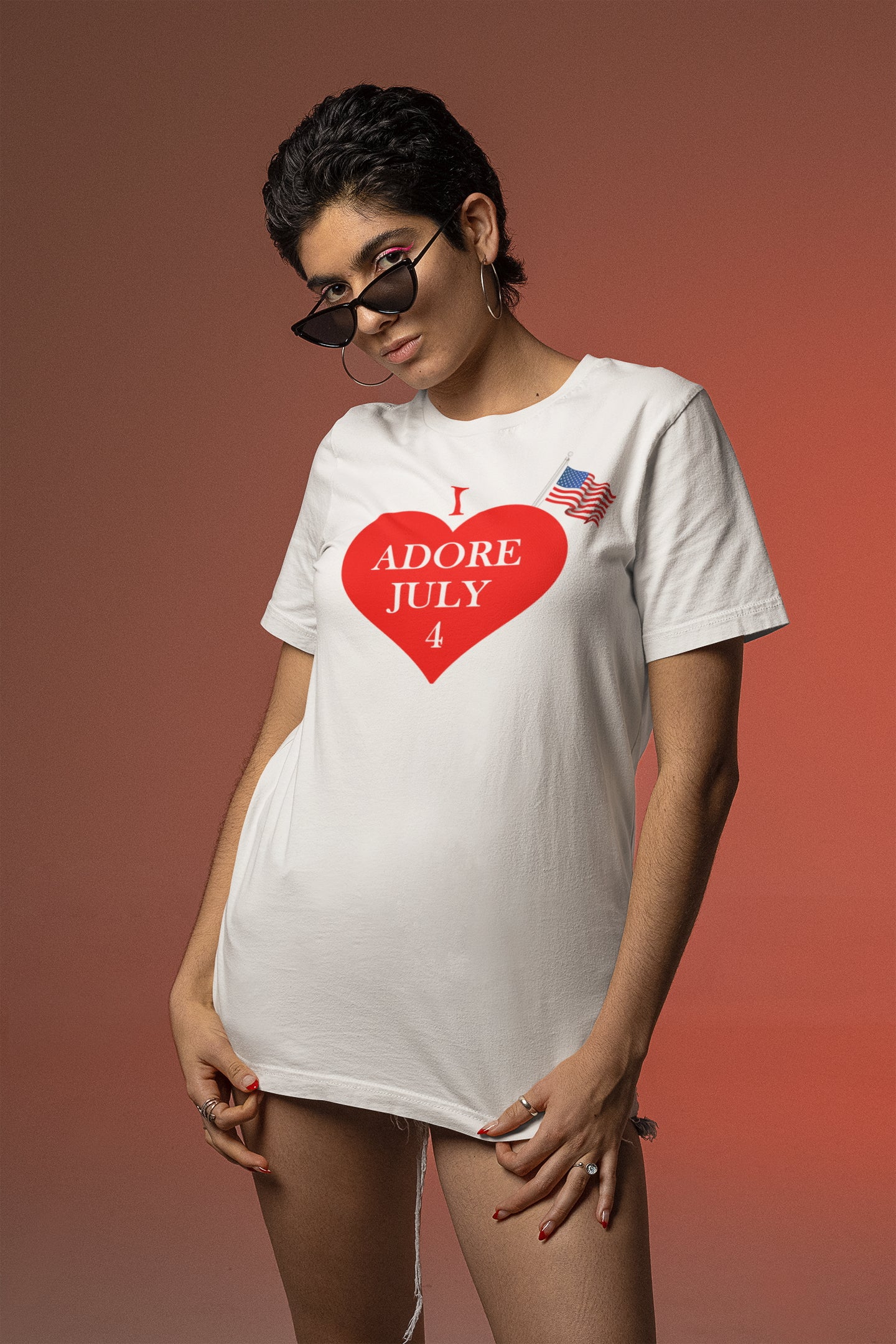 4th July. I Adore July 4. Short-Sleeve Unisex T-Shirt