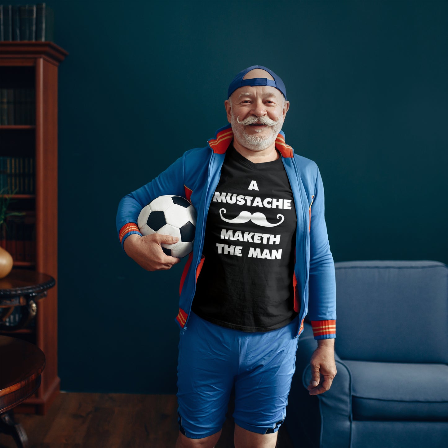 A Mustache Maketh The Man. American version - Short-Sleeve T-Shirt