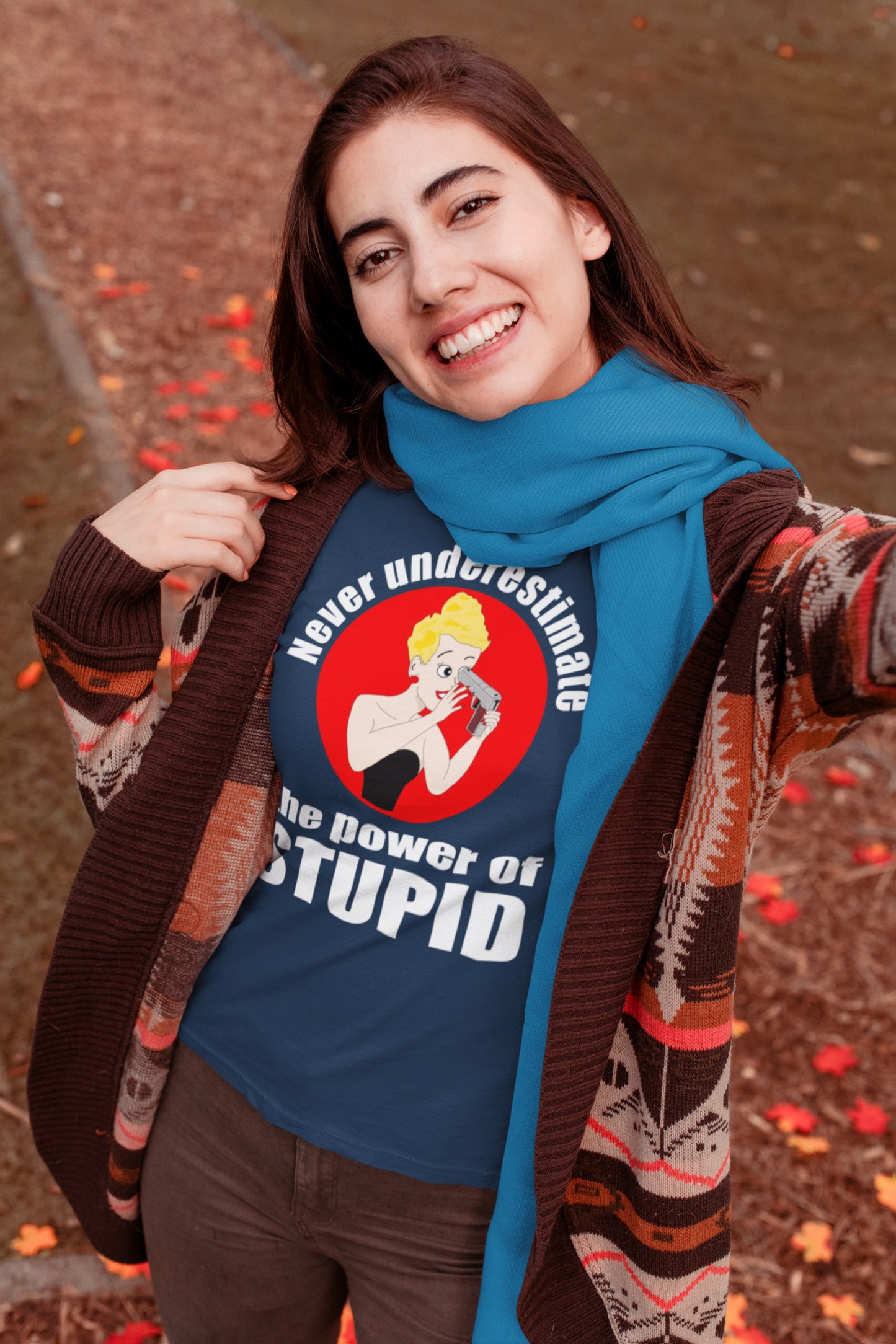 Never Underestimate the Power of Stupid. Short-Sleeve Unisex T-Shirt