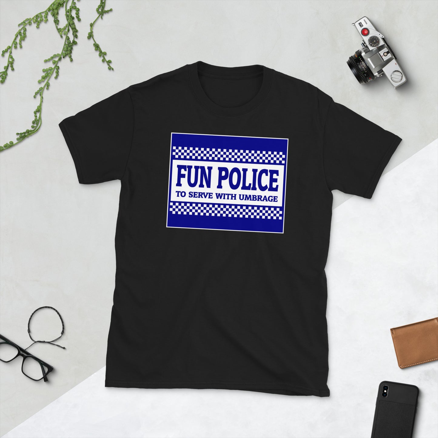 Fun Police - To Serve With Umbrage. Short-Sleeve Unisex T-Shirt