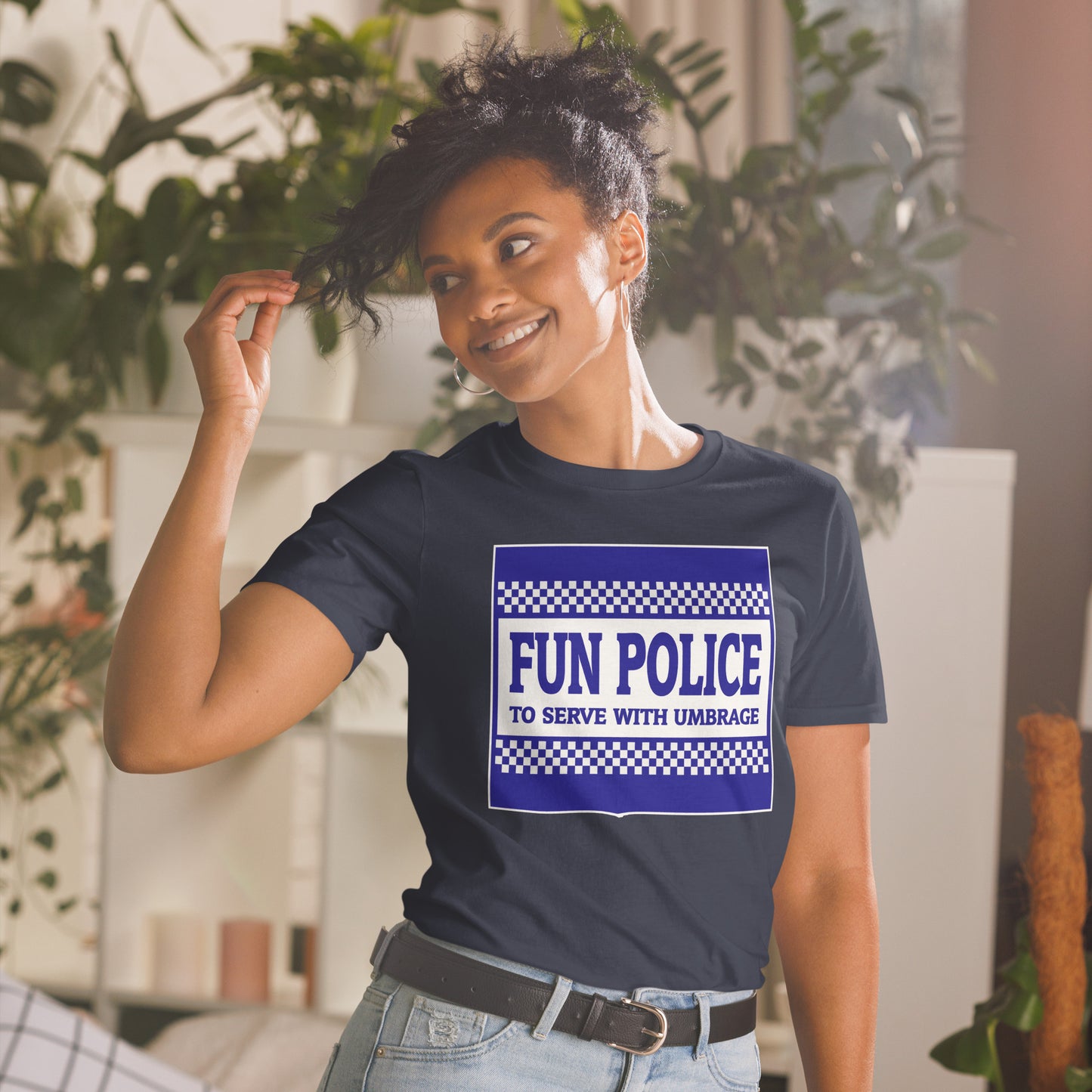 Fun Police - To Serve With Umbrage. Short-Sleeve Unisex T-Shirt