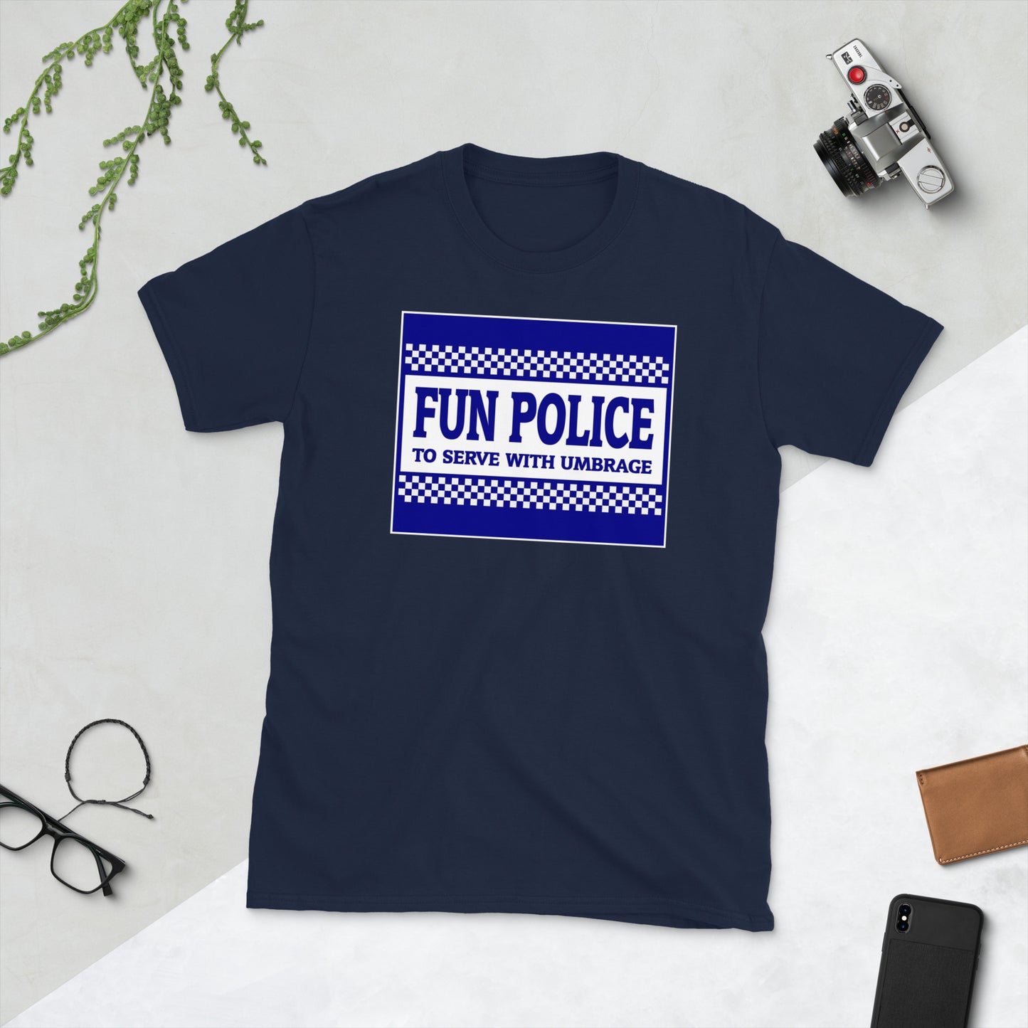 Fun Police - To Serve With Umbrage. Short-Sleeve Unisex T-Shirt