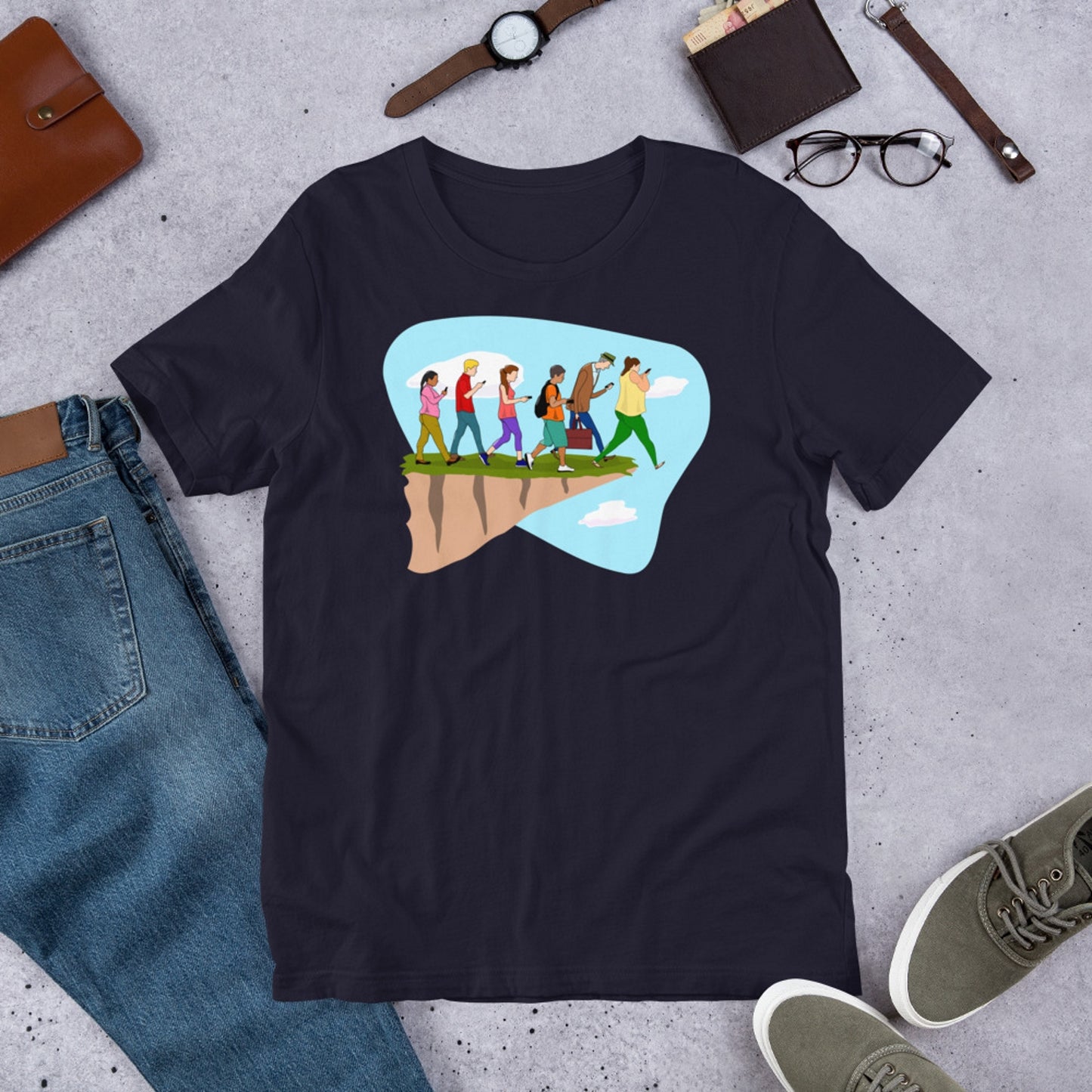 The Cell Phone Walk. Short-Sleeve Unisex T-Shirt