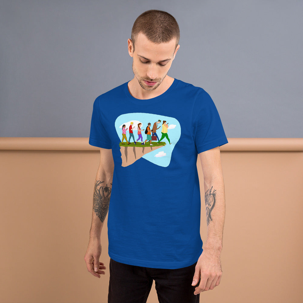 The Cell Phone Walk. Short-Sleeve Unisex T-Shirt