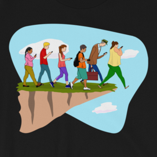 The Cell Phone Walk. Short-Sleeve Unisex T-Shirt