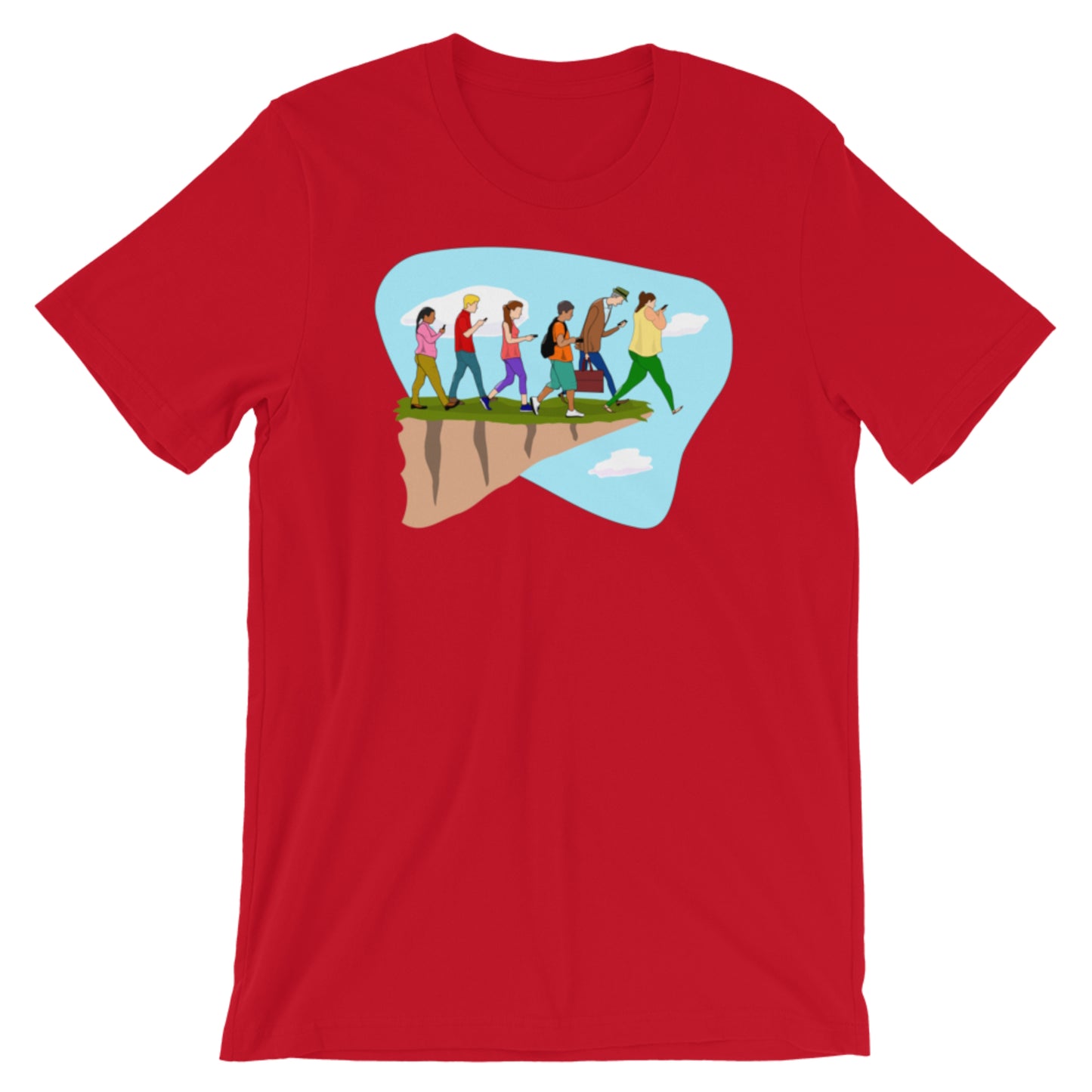 The Cell Phone Walk. Short-Sleeve Unisex T-Shirt