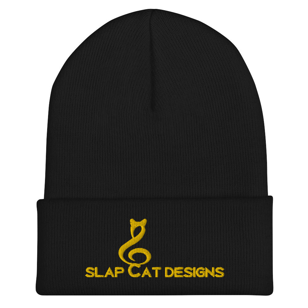 Slap Cat designs Cuffed Beanie