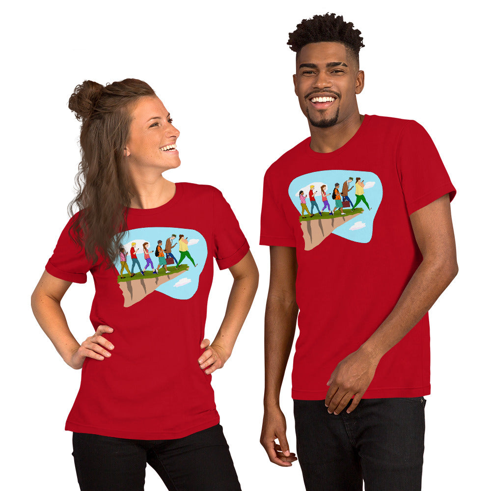 The Cell Phone Walk. Short-Sleeve Unisex T-Shirt