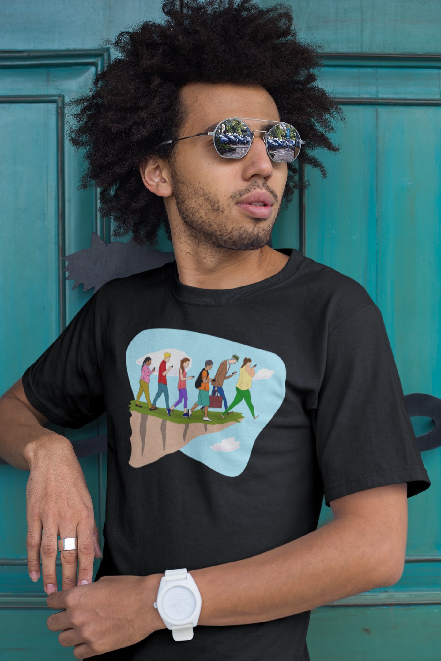 The Cell Phone Walk. Short-Sleeve Unisex T-Shirt