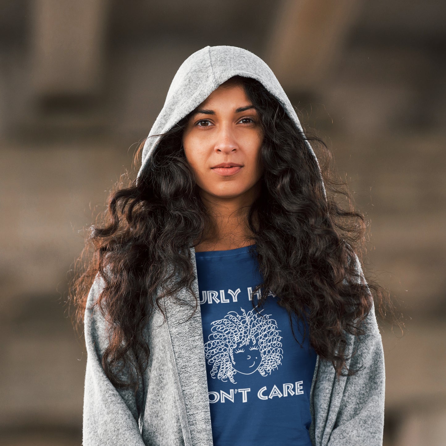 Curly Hair Don't Care. Unisex t-shirt