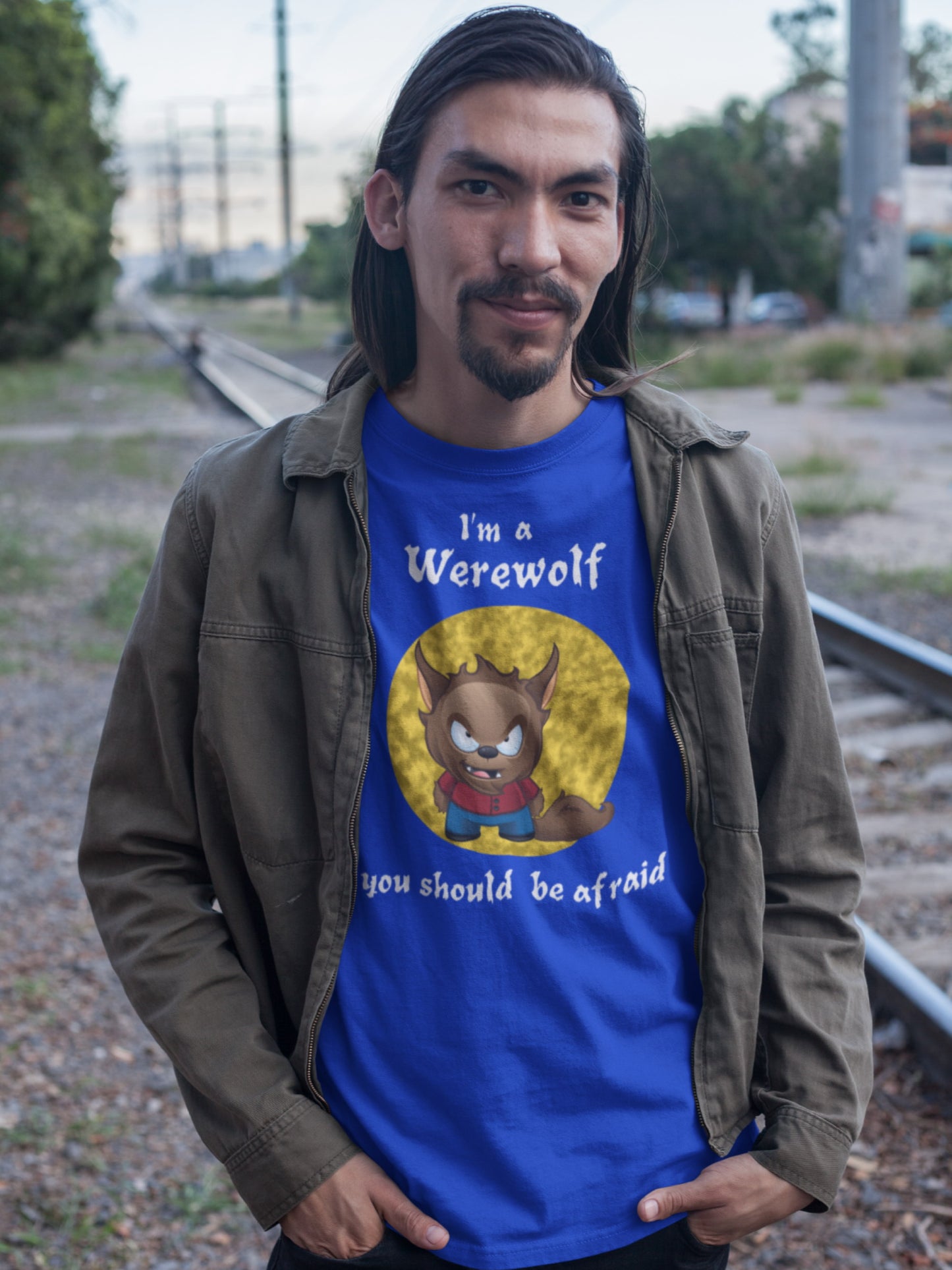 I'm A Werewolf You Should Be Afraid. Great Shirt For Halloween. Short-Sleeve Unisex Adult T-Shirt