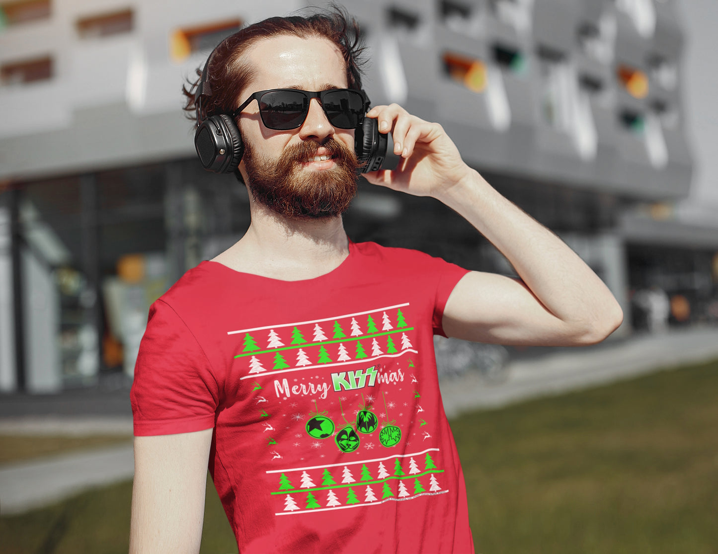 Merry Kissmas - Christmas Sweater Design. Unisex t-shirt