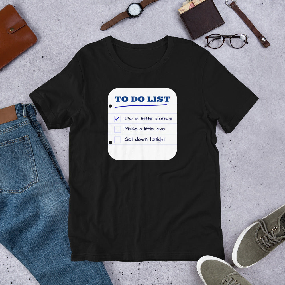 To Do List. Unisex t-shirt