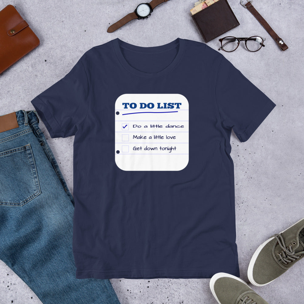 To Do List. Unisex t-shirt