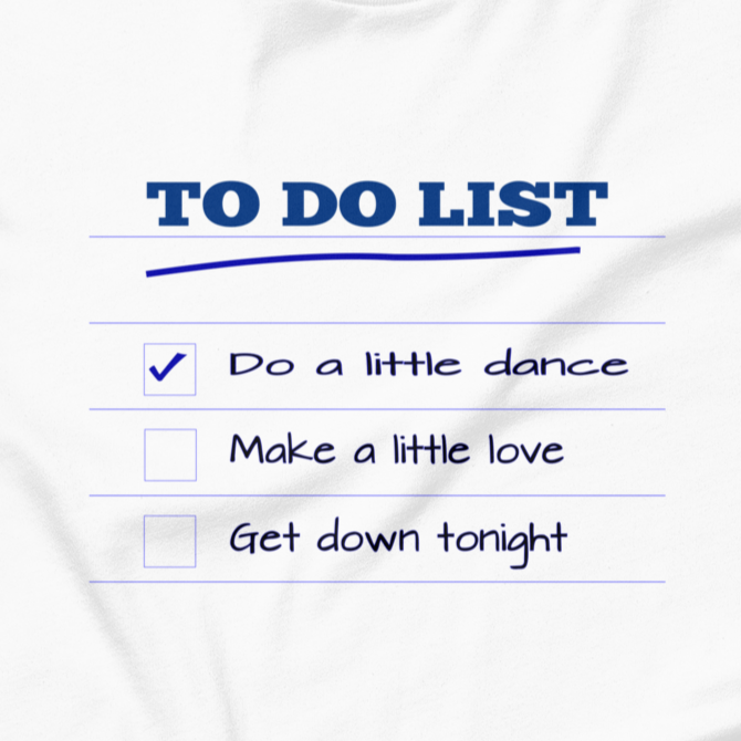 To Do List. Unisex t-shirt