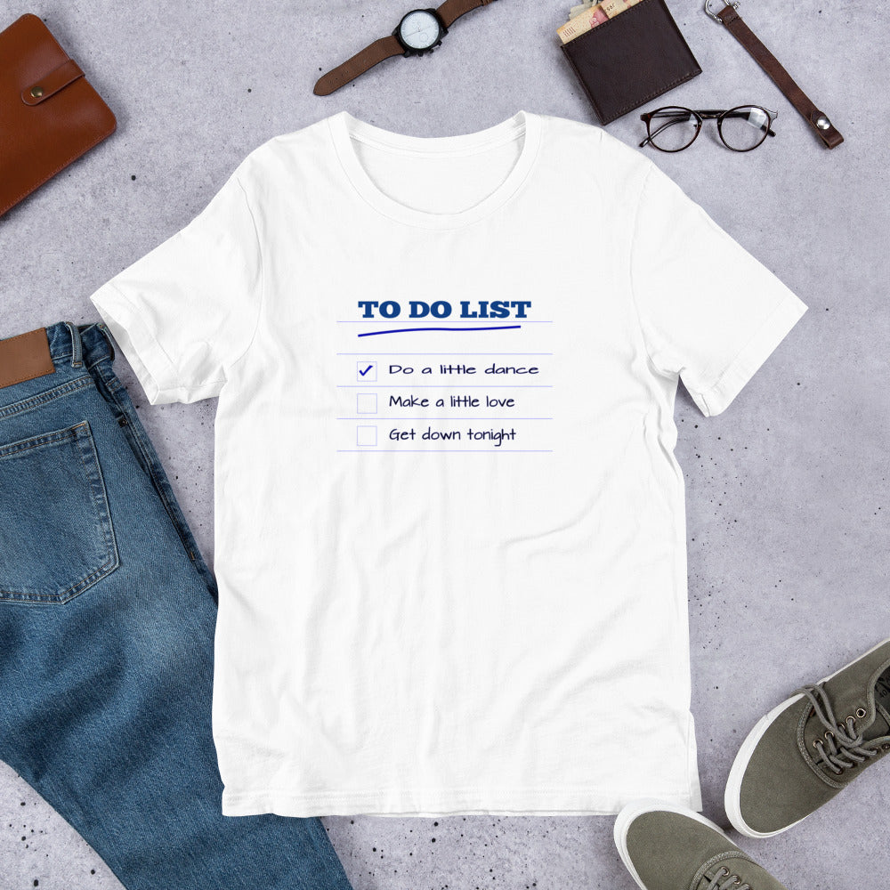 To Do List. Unisex t-shirt