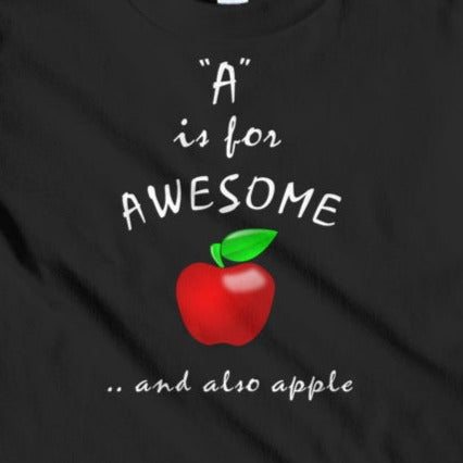 A is for Awesome and also Apple. Kids Heavy Cotton™ Tee