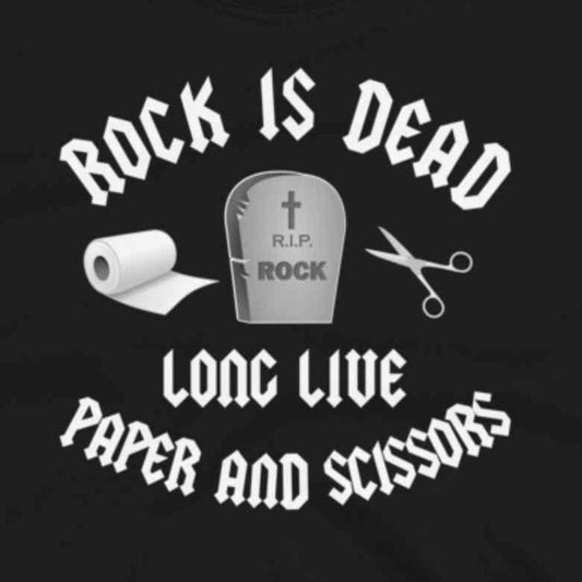 Rock Is Dead. Long Live Paper and Scissors. Short-Sleeve Unisex T-Shirt