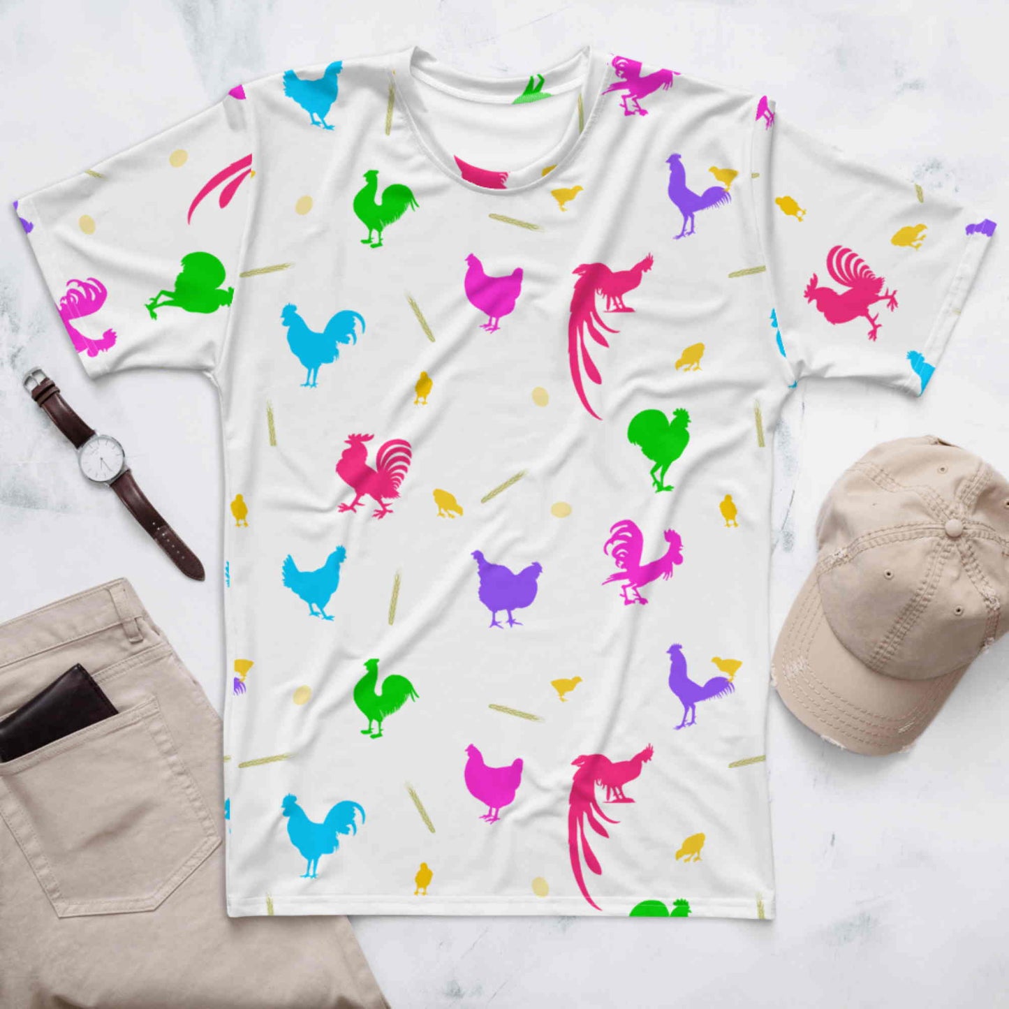 Chickens, chickens everywhere. Adult Unisex T-shirt
