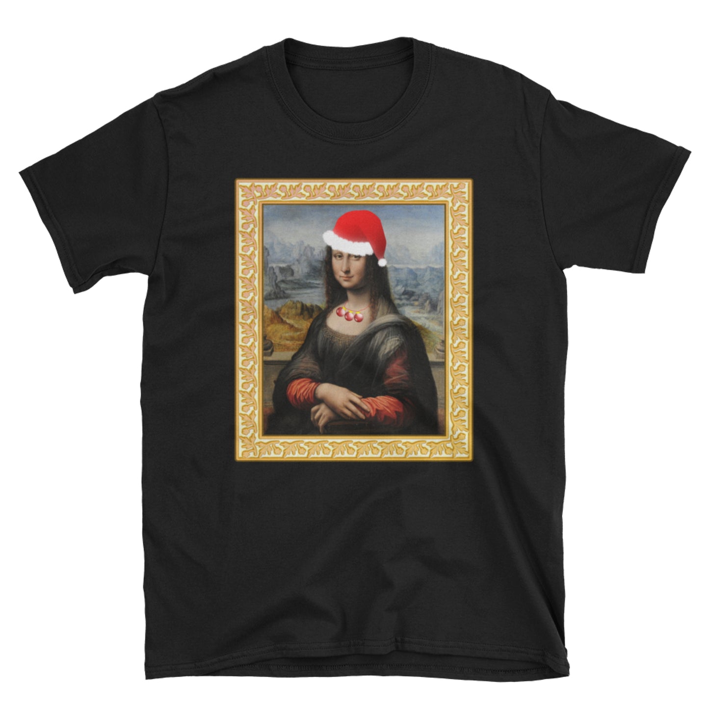 Merry Mona Christmas Short-Sleeve Unisex T-Shirt