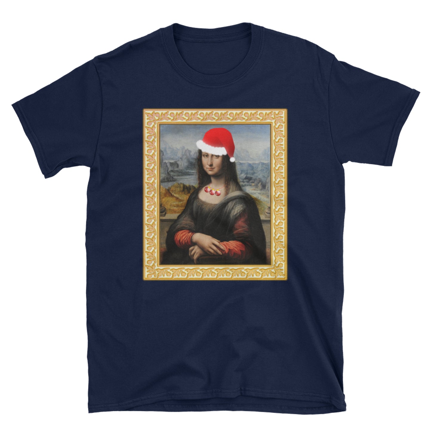 Merry Mona Christmas Short-Sleeve Unisex T-Shirt