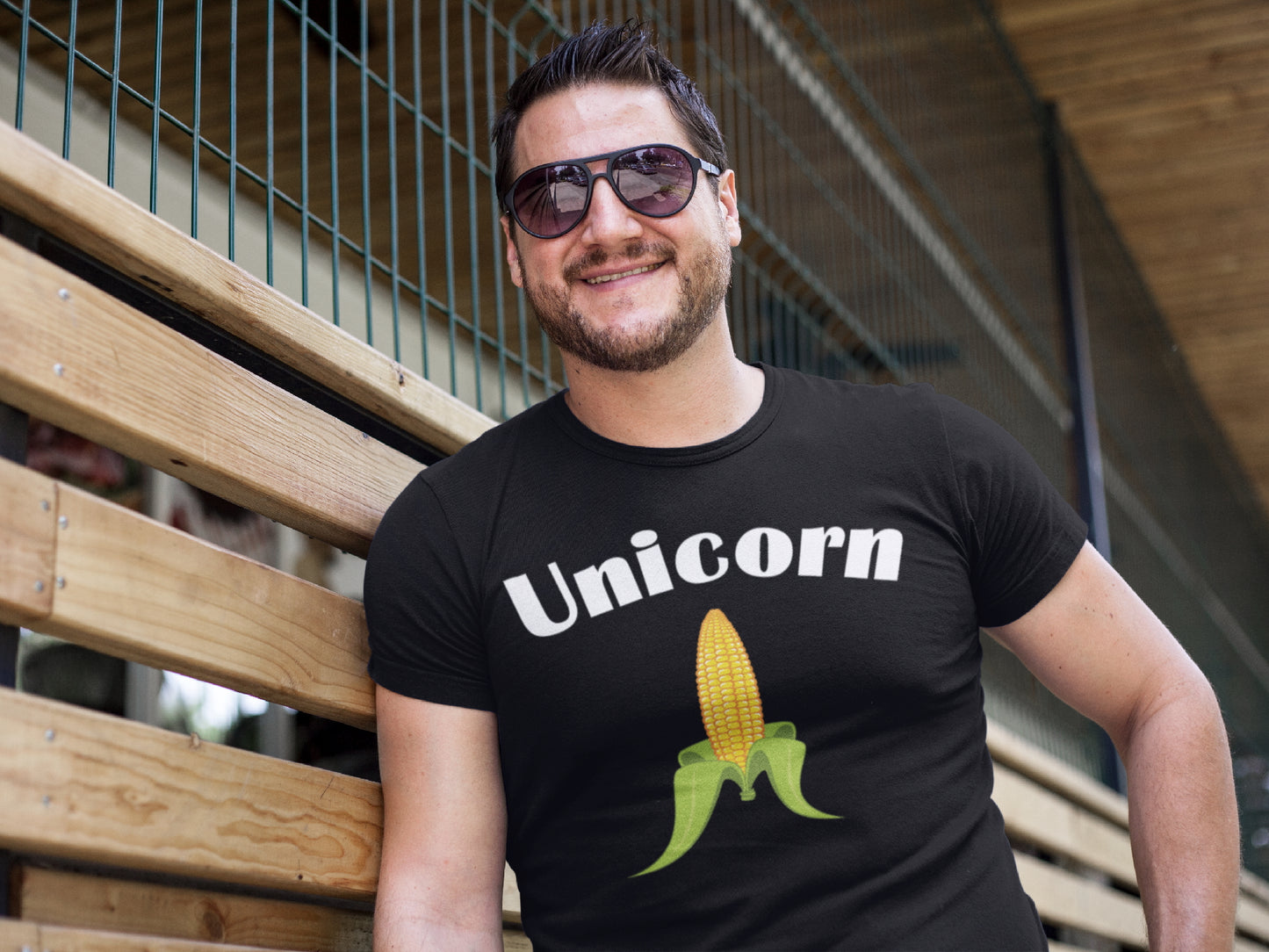 Unicorn - Corn.   Short-Sleeve Unisex T-Shirt