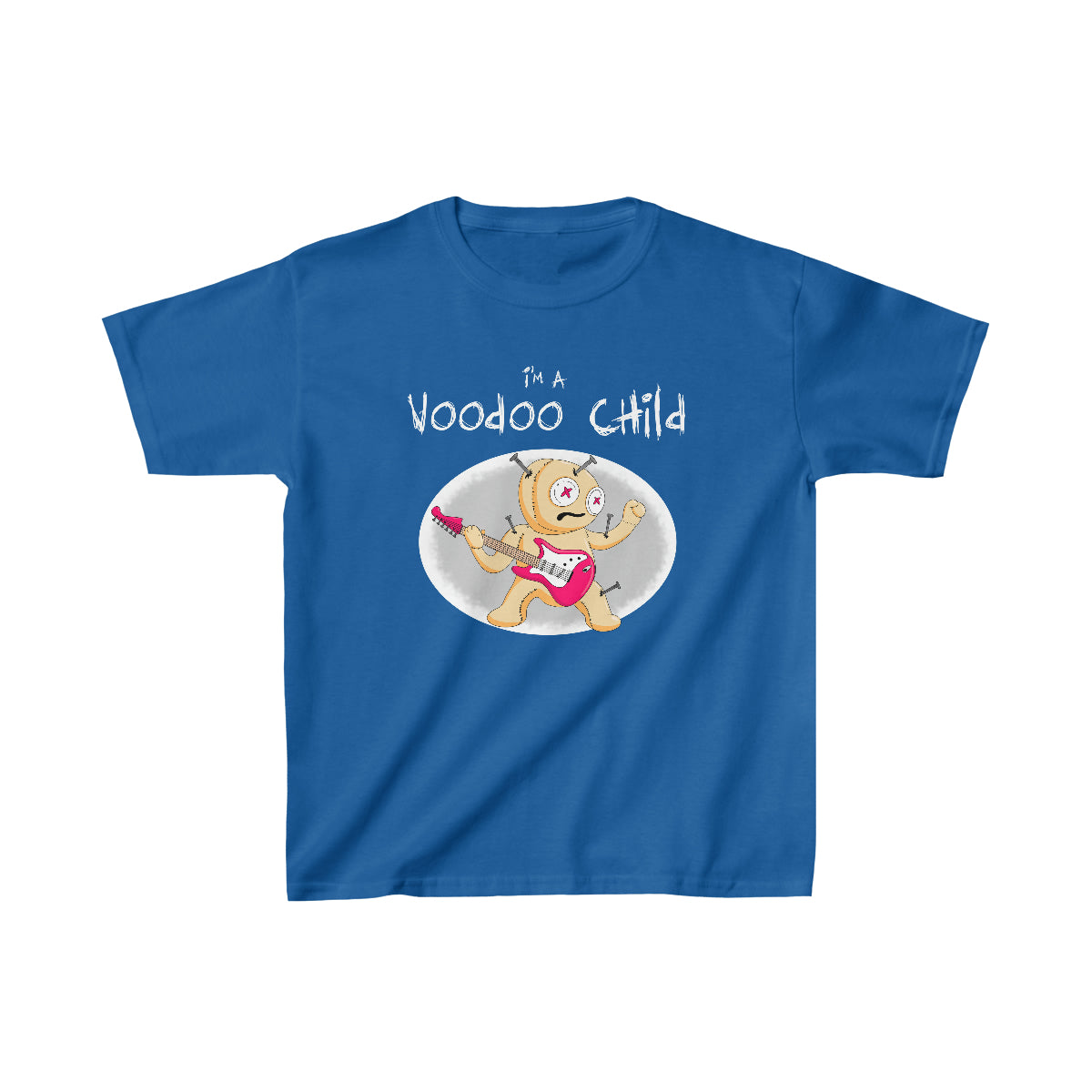 I'm A Voodoo Child. Great kid's shirt for Halloween or rockin' out. Kids Heavy Cotton Tee