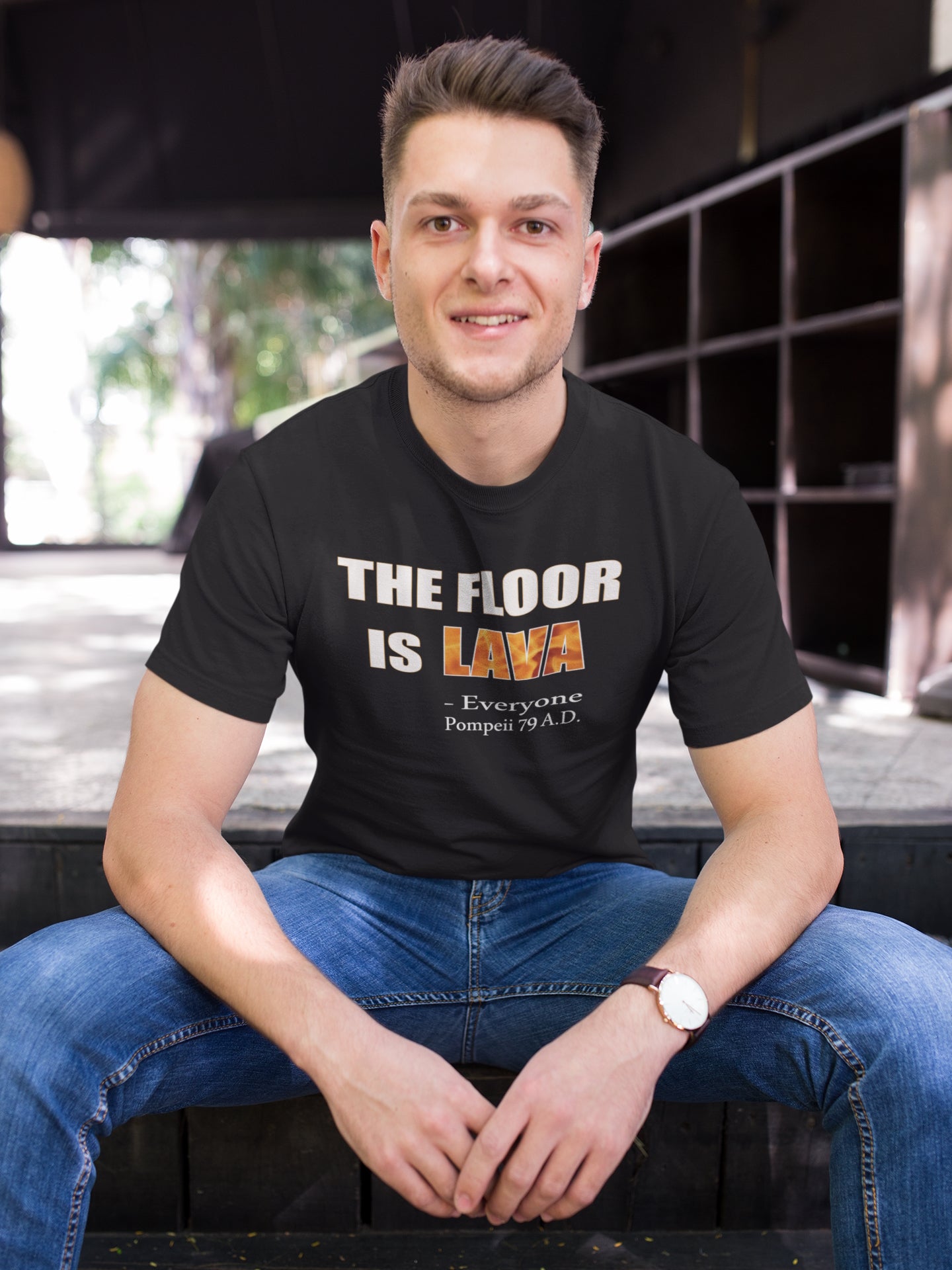 The Floor is Lava - Everyone, Pompeii 79 A.D.  Short-Sleeve Unisex T-Shirt