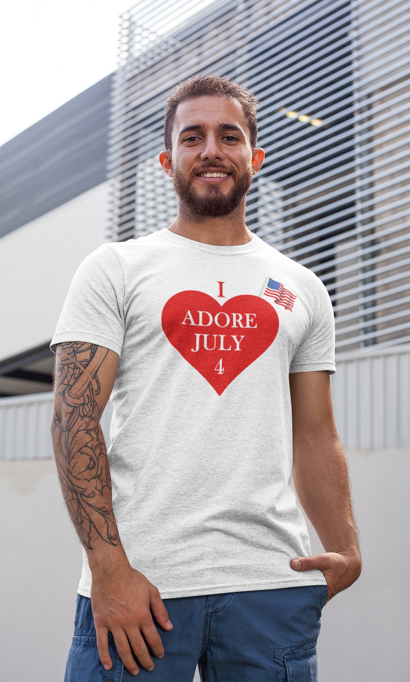 4th July. I Adore July 4. Short-Sleeve Unisex T-Shirt