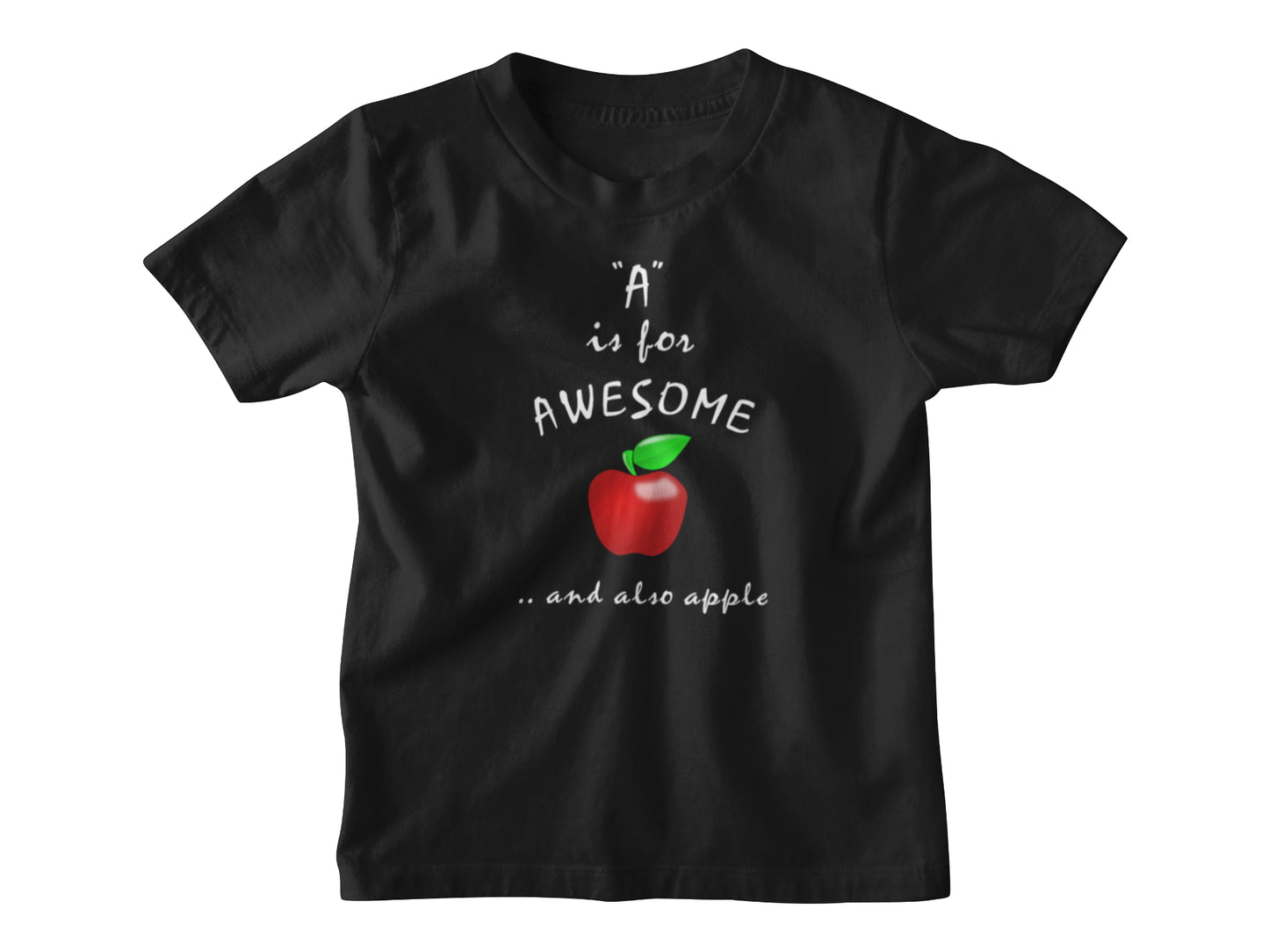 A is for Awesome and also Apple. Kids Heavy Cotton™ Tee