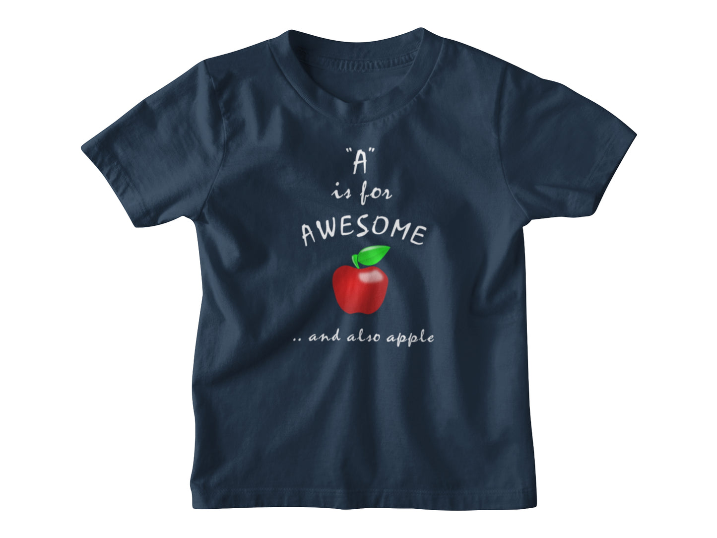 A is for Awesome and also Apple. Kids Heavy Cotton™ Tee