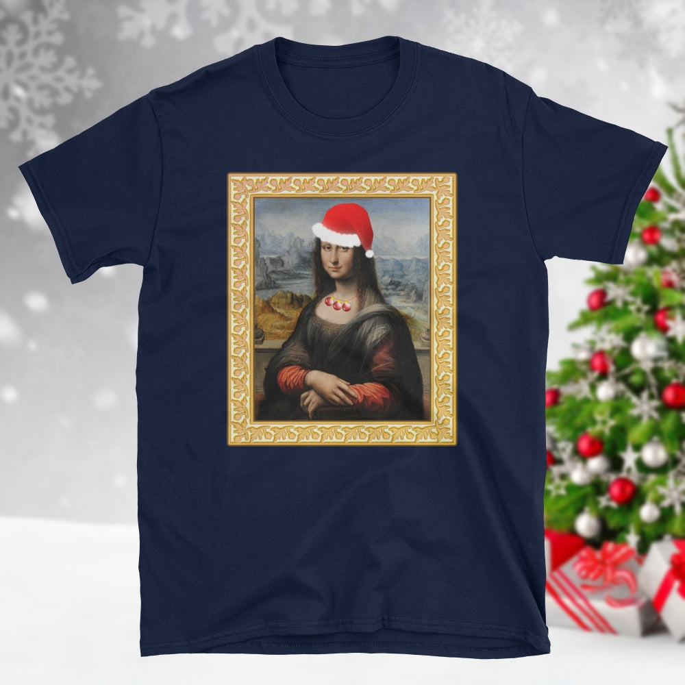 Merry Mona Christmas Short-Sleeve Unisex T-Shirt