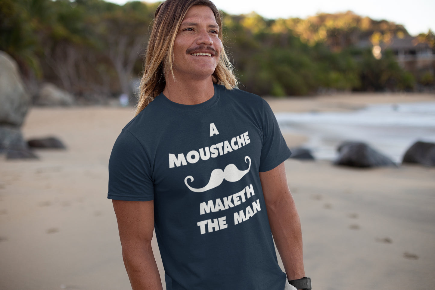 A Moustache Maketh The Man. English Version. Short-Sleeve T-Shirt