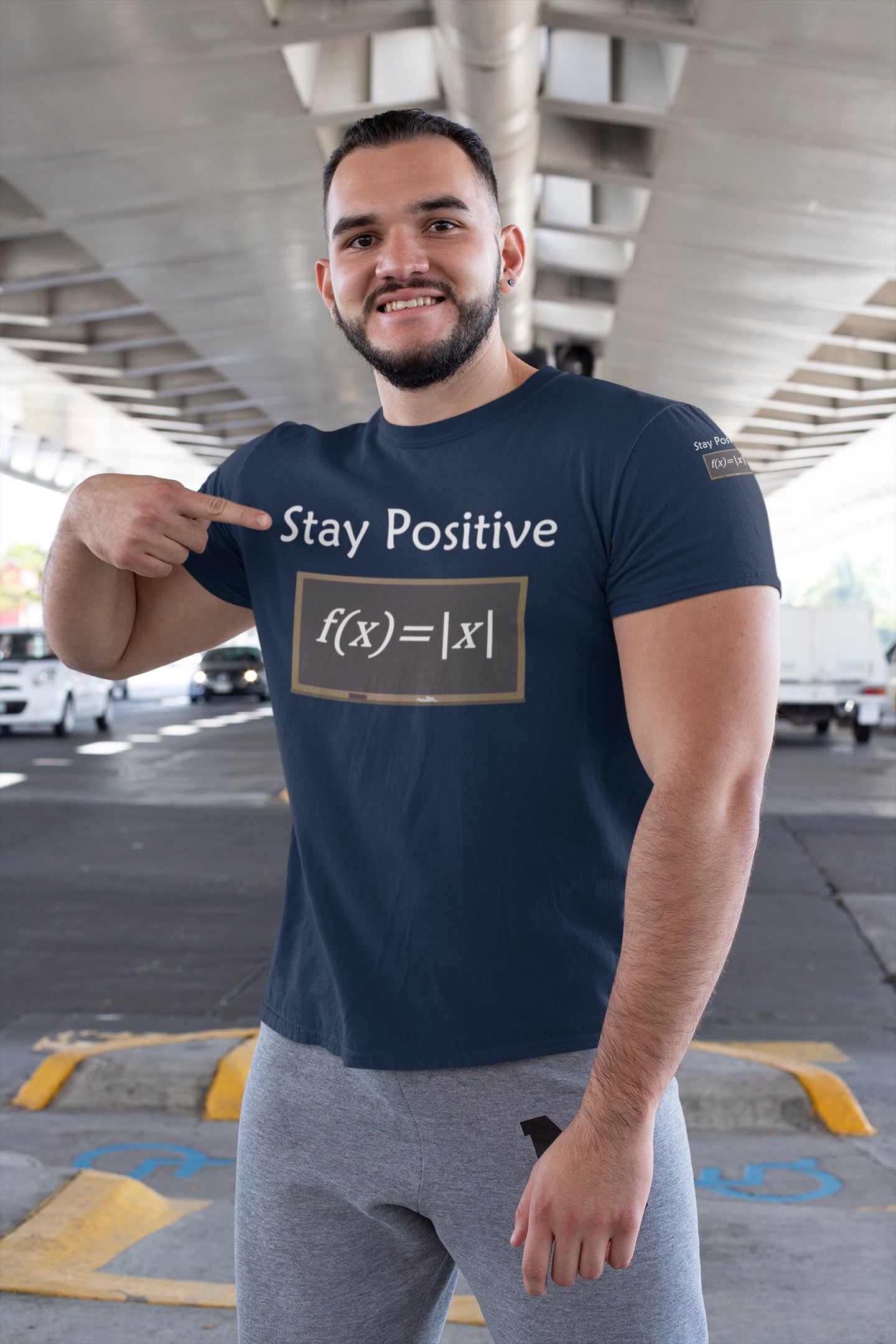 Stay positive - what other choice do you have? Great gift for the math geek. Adult Unisex T-Shirt