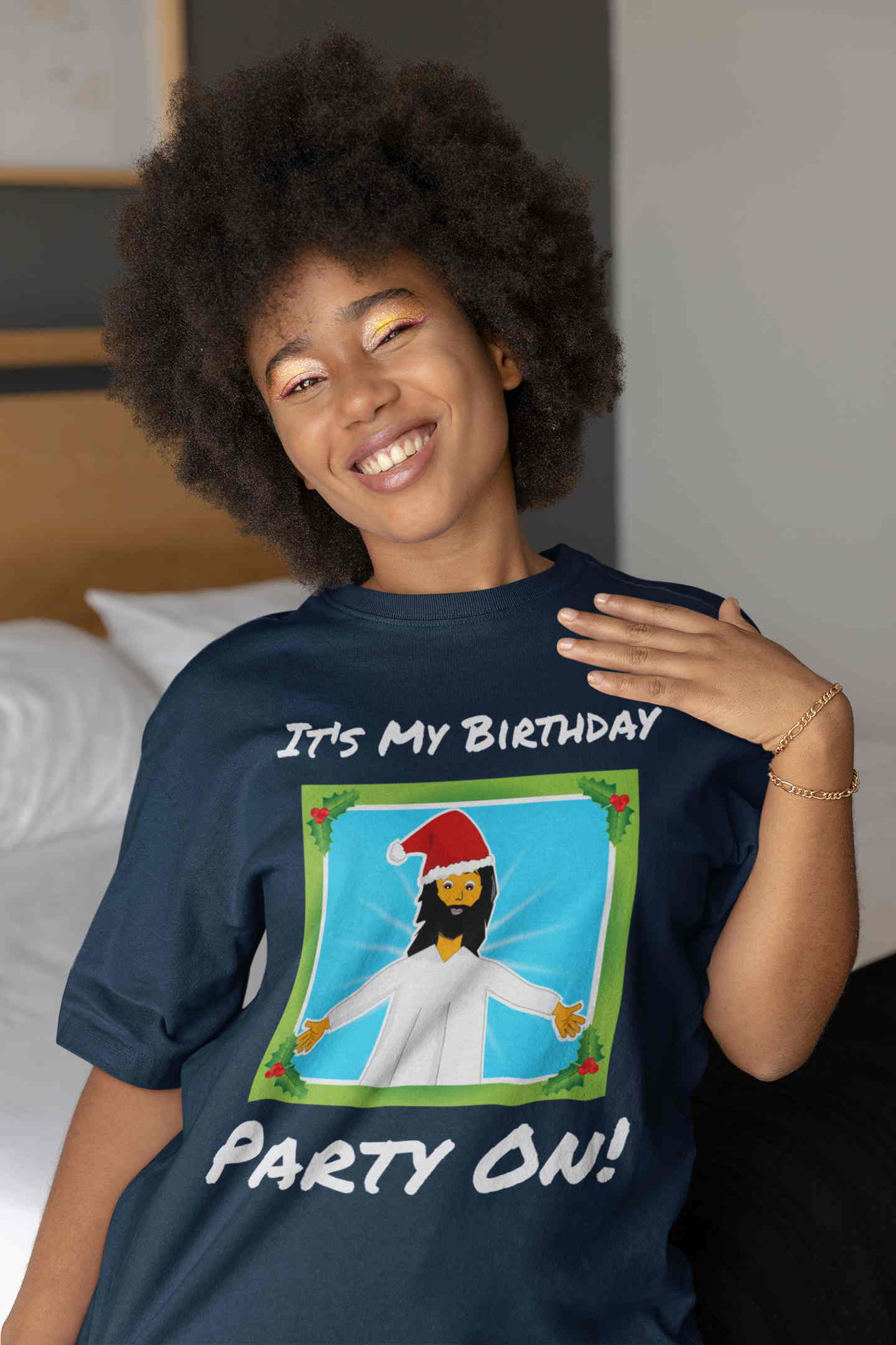 It's My Birthday - Party On. Adult classic Christmas t-shirt