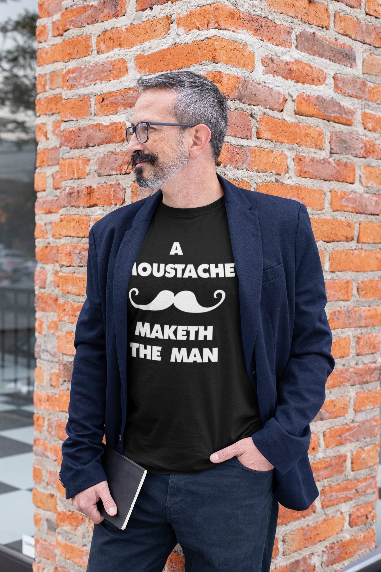 A Moustache Maketh The Man. English Version. Short-Sleeve T-Shirt