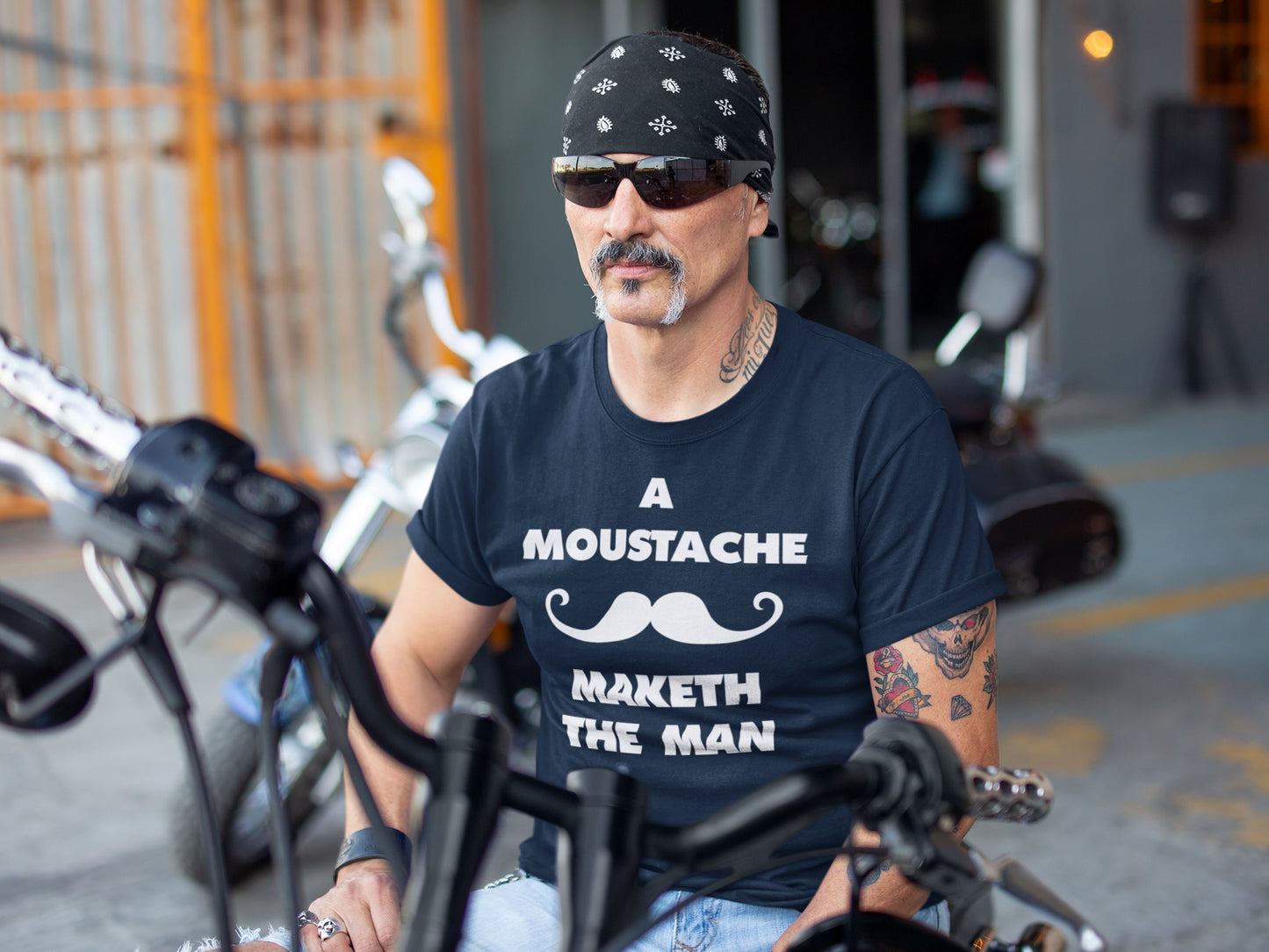 A Moustache Maketh The Man. English Version. Short-Sleeve T-Shirt