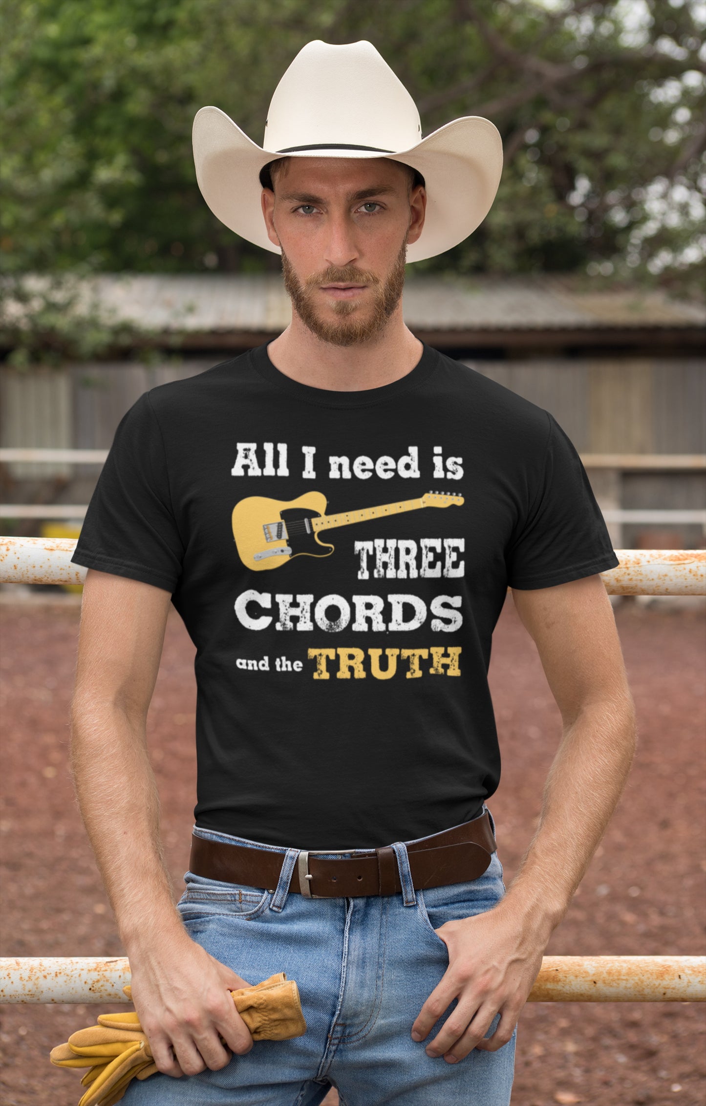 All I Need is Three Chords and the Truth. Short-Sleeve Unisex T-Shirt