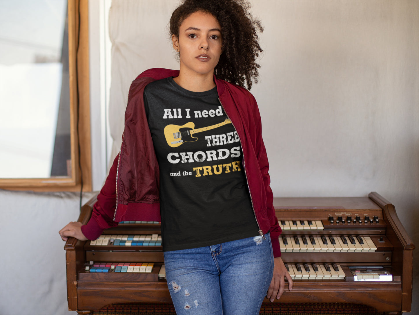 All I Need is Three Chords and the Truth. Short-Sleeve Unisex T-Shirt