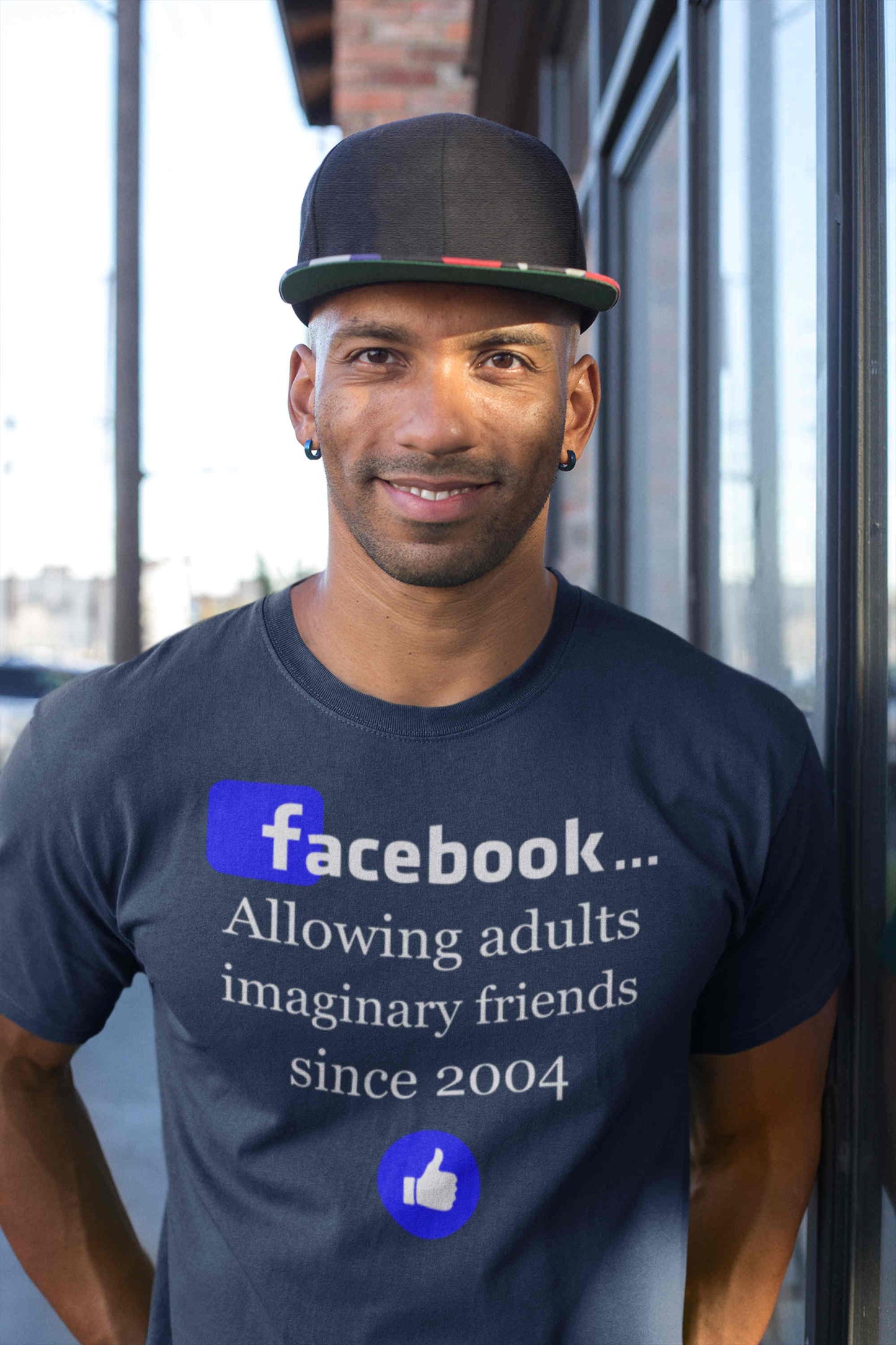 Facebook - Allowing adults imaginary friends since 2004. Short-Sleeve Unisex T-Shirt