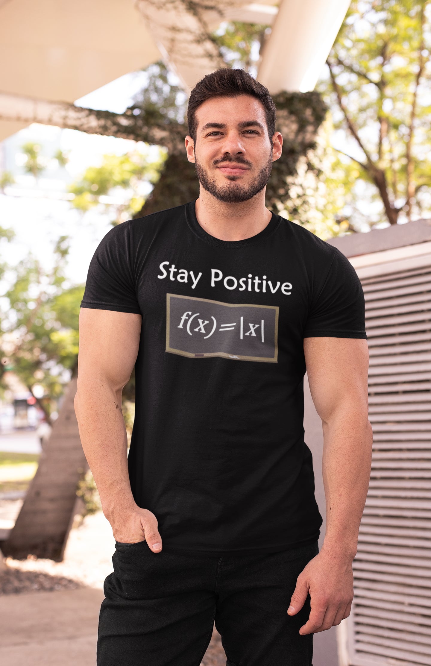 Stay positive - what other choice do you have? Great gift for the math geek. Adult Unisex T-Shirt