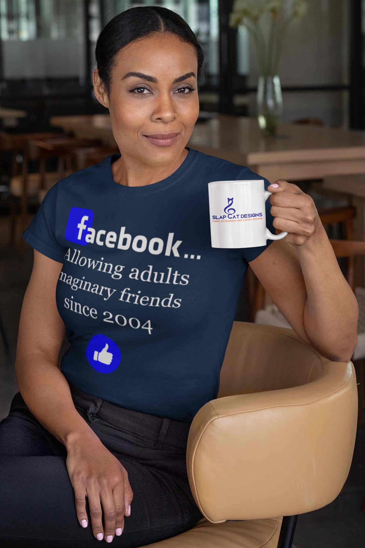 Facebook - Allowing adults imaginary friends since 2004. Short-Sleeve Unisex T-Shirt