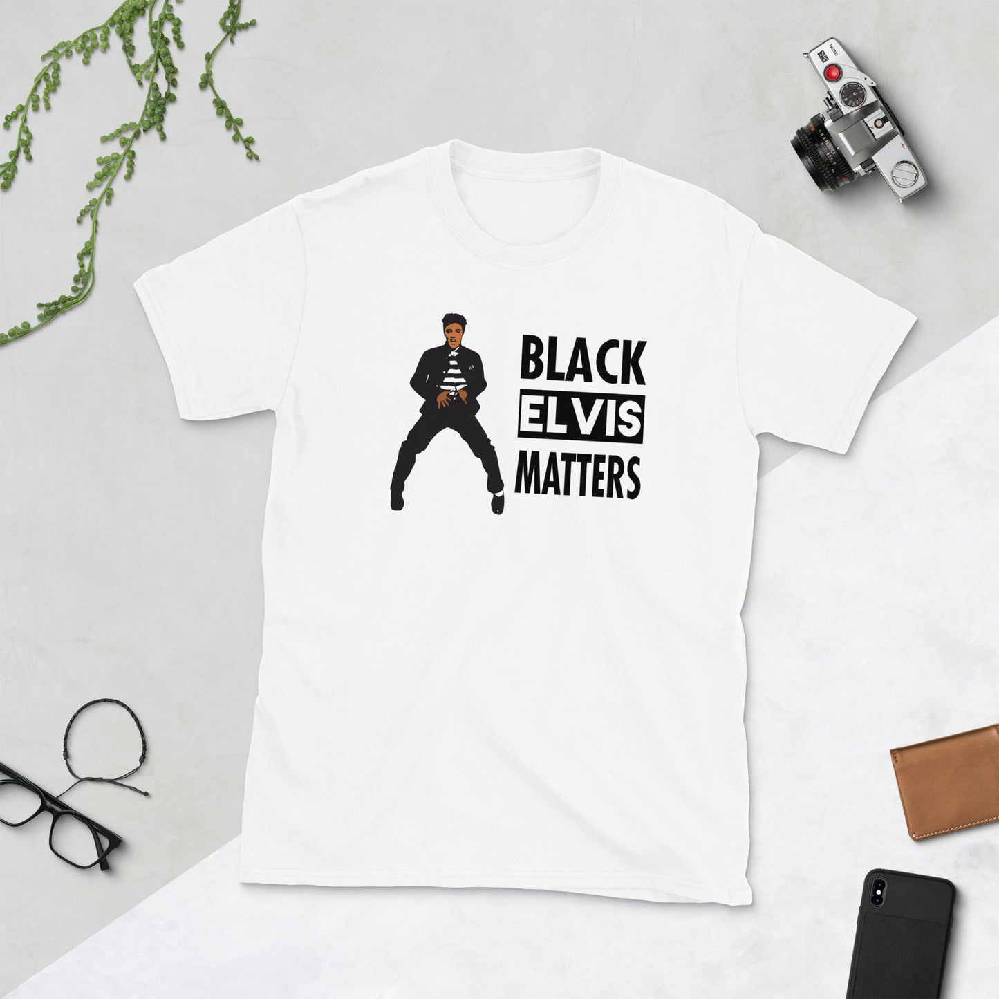 Black Elvis Matters.  Short-Sleeve Unisex T-Shirt