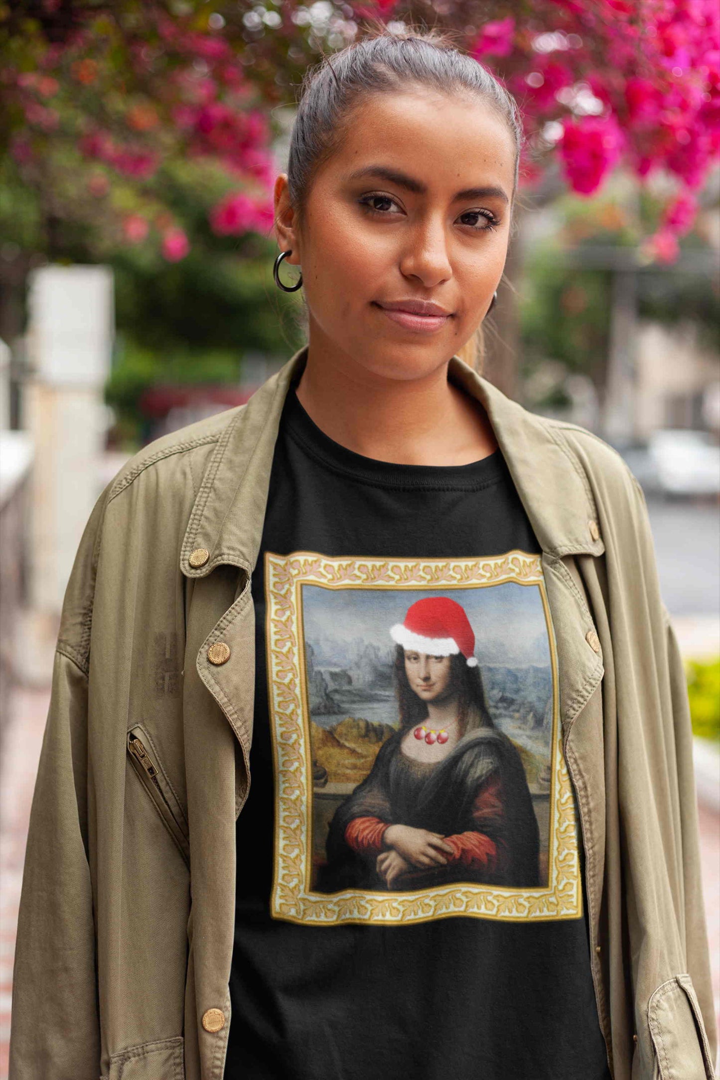 Merry Mona Christmas Short-Sleeve Unisex T-Shirt